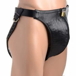 Men's Fetish Clothes Extreme Sex Toys, Bondage, & Fucking Machines | ExtremeRestraintsSpiked Leather Confinement Jockstrap