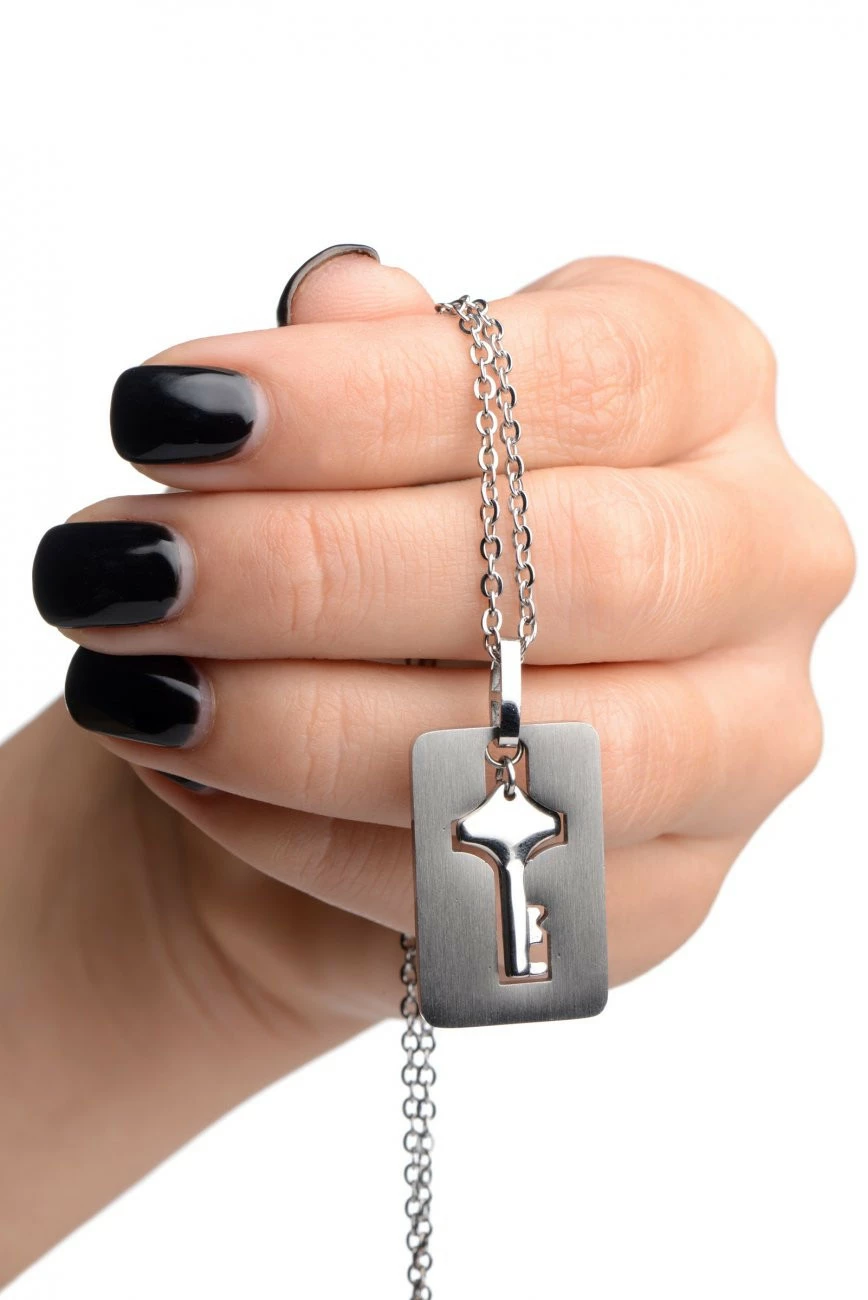 Clothing Accessories Extreme Sex Toys, Bondage, & Fucking Machines | ExtremeRestraintsCuffed Locking Bracelet And Key Necklace 6 Clothing Accessories Extreme Sex Toys, Bondage, & Fucking Machines | ExtremeRestraintsCuffed Locking Bracelet And Key Necklace - Image 4
