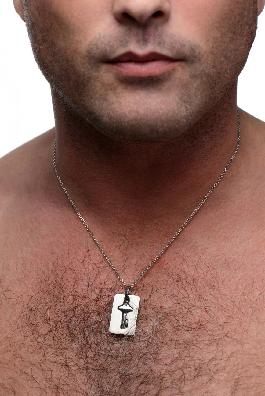 Clothing Accessories Extreme Sex Toys, Bondage, & Fucking Machines | ExtremeRestraintsCuffed Locking Bracelet And Key Necklace 4 Clothing Accessories Extreme Sex Toys, Bondage, & Fucking Machines | ExtremeRestraintsCuffed Locking Bracelet And Key Necklace - Image 2
