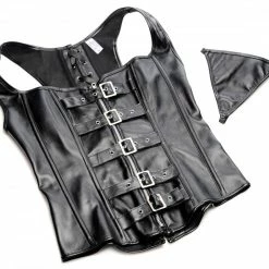 Corsets Extreme Sex Toys, Bondage, & Fucking Machines | ExtremeRestraintsLace-up Corset And Thong -SEX TOY SHOP ag621 006 1000x858