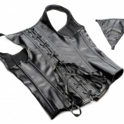 Corsets Extreme Sex Toys, Bondage, & Fucking Machines | ExtremeRestraintsLace-up Corset And Thong -SEX TOY SHOP ag621 009 1000x822