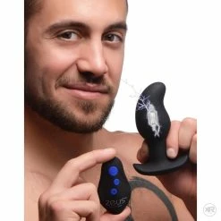 Male E-Stim Accessories Extreme Sex Toys, Bondage, & Fucking Machines | ExtremeRestraints8X Volt Drop Vibrating And E-Stim Silicone Prostate Massager With Remote