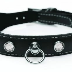 Clothing Accessories Extreme Sex Toys, Bondage, & Fucking Machines | ExtremeRestraintsFierce Vixen Leather Choker With Rhinestones -SEX TOY SHOP ag800 clear 003 1000x522