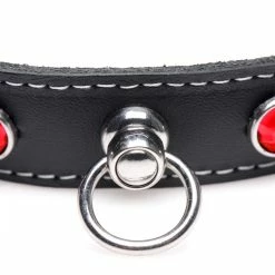 Clothing Accessories Extreme Sex Toys, Bondage, & Fucking Machines | ExtremeRestraintsFierce Vixen Leather Choker With Rhinestones -SEX TOY SHOP ag800 red 002 1000x1000