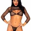 Sexy Lingerie Extreme Sex Toys, Bondage, & Fucking Machines | ExtremeRestraints3 Piece Industrial Net Long Sleeve Bikini Set -SEX TOY SHOP ag807 441 918x1300