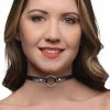 Clothing Accessories Extreme Sex Toys, Bondage, & Fucking Machines | ExtremeRestraintsLush Pet Silver Ring Slim Choker