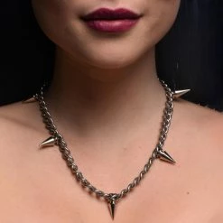 Clothing Accessories Extreme Sex Toys, Bondage, & Fucking Machines | ExtremeRestraintsSpiked Punk Necklace