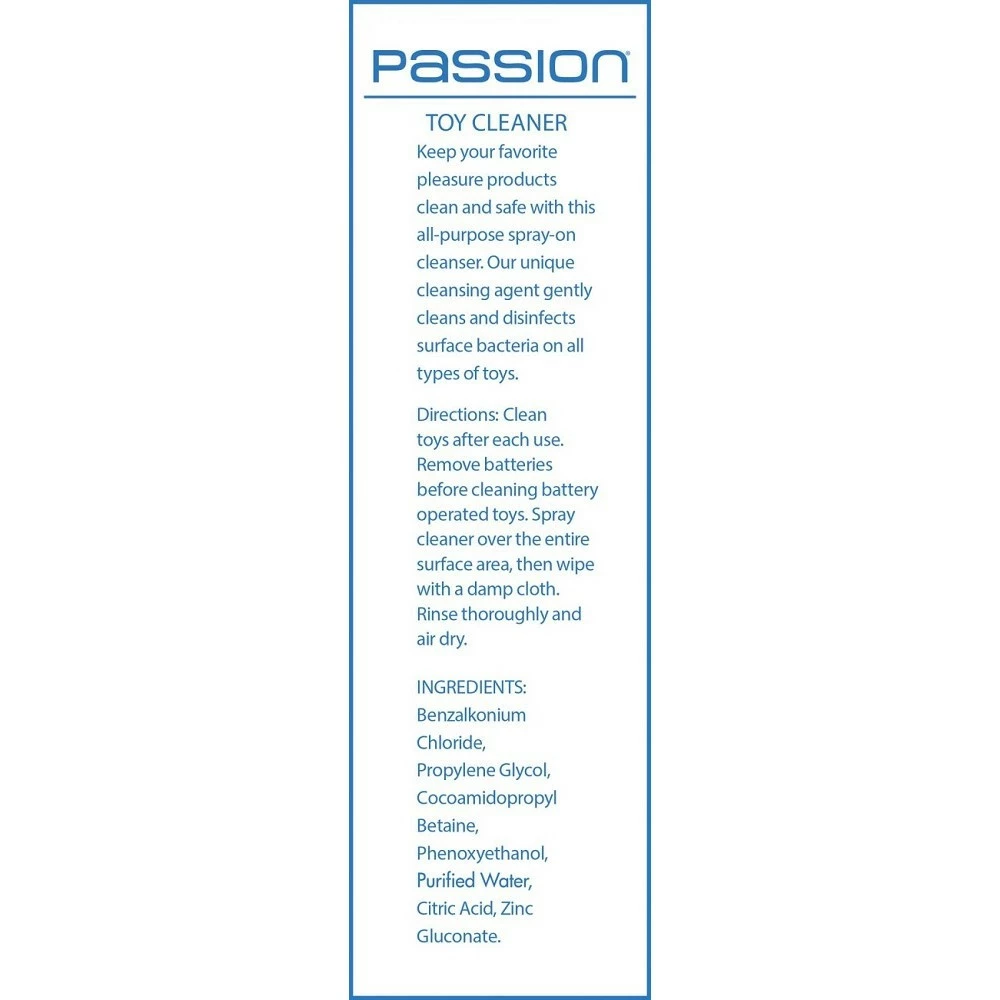 Passion Lubricants Extreme Sex Toys, Bondage, & Fucking Machines | ExtremeRestraints8oz Passion Toy Cleaner 5 Passion Lubricants Extreme Sex Toys, Bondage, & Fucking Machines | ExtremeRestraints8oz Passion Toy Cleaner - Image 3