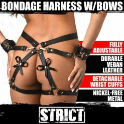 Harnesses Extreme Sex Toys, Bondage, & Fucking Machines | ExtremeRestraintsBlack Bondage Thigh Harness With Bows -SEX TOY SHOP ah088 2 1000x1000