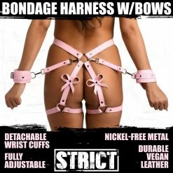 Harnesses Extreme Sex Toys, Bondage, & Fucking Machines | ExtremeRestraintsPink Bondage Thigh Harness With Bows -SEX TOY SHOP ah089 2 1000x1000