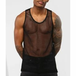 Men's Fetish Clothes Extreme Sex Toys, Bondage, & Fucking Machines | ExtremeRestraintsBlack Mesh Tank Top -SEX TOY SHOP meshtank1
